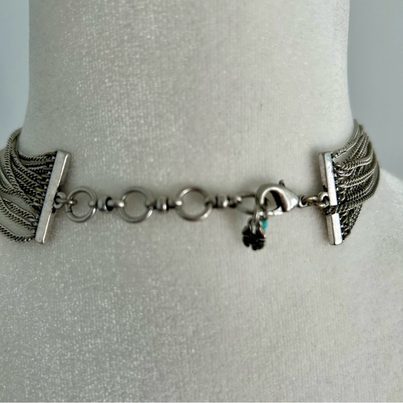 Costume Jewelry Multi-Layer Necklace in Silver Tone - Picture 3 of 3